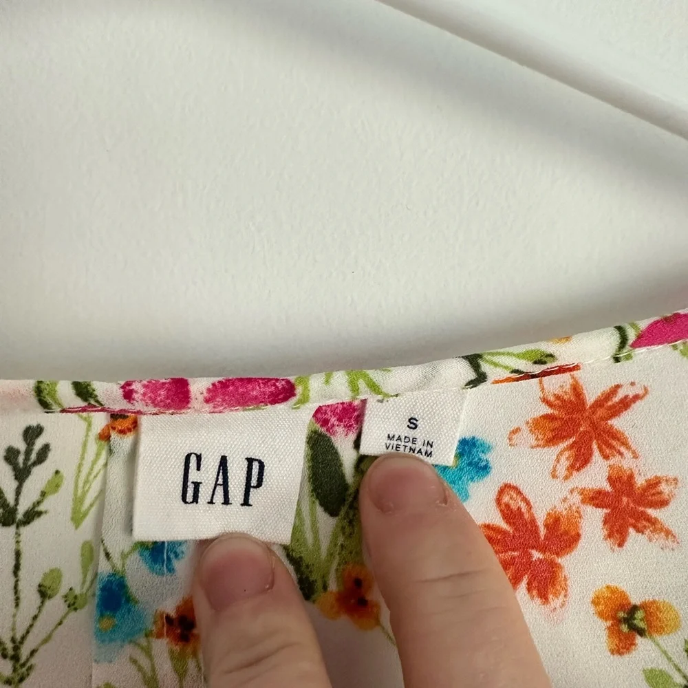 Gap Floral Long Sleeve Blouse Size Small - Picture 5 of 6